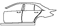 Mercedes-Benz C Class Sedan 2015 - (left) Door+BC Pillar+Rear Fender+Side Skirt