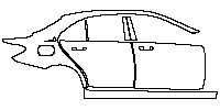 Mercedes-Benz C Class Sedan 2015 - (right) Door+BC Pillar+Rear Fender+Side Skirt