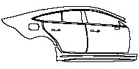 Mercedes-Benz AMG GT 4-Door 2019 - (right) Door+B Pillar+Rear Fender+Side Skirt