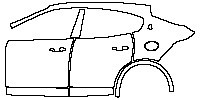 (left) Door+B Pillar+Rear Fender+Side Skirt