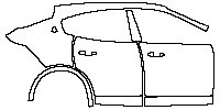 (right) Door+B Pillar+Rear Fender+Side Skirt
