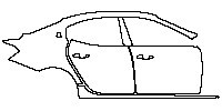 Maserati Ghibli Ghibli 2014 - (right) Door+B Pillar+Rear Fender+Side Skirt