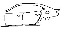 Maserati Quattroporte Quattroporte S 2013 - (left) Door+Rear Fender+Side Skirt