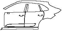 Porsche Macan Macan S 2014 - (left) Door+BC Pillar+Rear Fender+Side Skirt