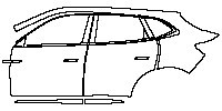Rising Marvel R Exterior 2021 - (left) Door+Side Skirt+Rear Fender (without charging port on rear fender)