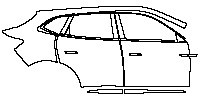 Rising Marvel R Exterior 2021 - (right) Door+Side Skirt+Rear Fender (without charging port on rear fender)