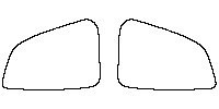 Subaru Ascent (US) Window 2019 - Rear Quarter (Edge ends at the inner side of dotted area)