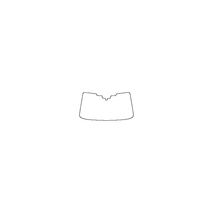 Subaru Ascent (US) Window 2019 - Windshield (inside) (with mirror and dotted area cutout, Edge ends at the inner side of dotted