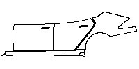 Tesla Model S Base 2012 - (left) Door+Rear Fender+Side Skirt