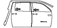 Toyota Tundra CrewMax 2014 - (right) Door+Rear Fender (with ''i FORCE 5.7L V8'' ''TUNDRA'' emblem on front door)