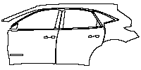DS Automobiles DS 7 Exterior 2020 - (left) Door+Rear Fender+Side Skirt (with Badge on front door)