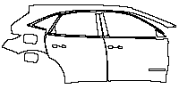 DS Automobiles DS 7 Exterior 2020 - (right) Door+Rear Fender+Side Skirt (with Badge on front door)