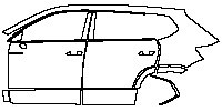 Volkswagen Tharu Exterior 2019 - (left) Door+Side Skirt+Rear Fender (no painted wheel brow)