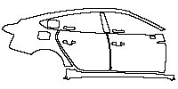Audi A5 S5 Sportback 2017 - (right) Door+B Pillar+Rear Fender+Side Skirt