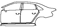 (left) Door+BC Pillar+Rear Fender+Side Skirt
