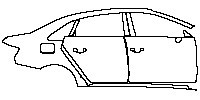Audi A3 Sedan 2018 - (right) Door+BC Pillar+Rear Fender