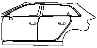 Audi A3 Sportback 2016 - (left) Door+BC Pillar+Rear Fender+Side Skirt