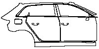 Audi A3 Sportback 2016 - (right) Door+BC Pillar+Rear Fender+Side Skirt