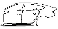 Audi A5 RS5 Sportback 2019 - (left) Door+B Pillar+Rear Fender+Side Skirt