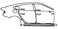 Audi A5 RS5 Sportback 2019 - (right) Door+B Pillar+Rear Fender+Side Skirt