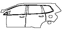 Ford EDGE Base 2020 - (left) Door+Side Skirt+Rear Fender