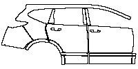 Honda Breeze Exterior 2019 - (right)Door+BC Pillar+Rear Fender+Side Skirt