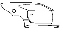 Jaguar F-Type SVR 2017 - (right) Door+Rear Fender+Side Skirt