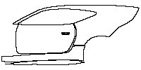 Jaguar F-Type R 2018 - (left) Door+Rear Fender+Side Skirt