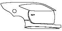 Jaguar F-Type R 2018 - (right) Door+Rear Fender+Side Skirt