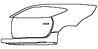 Jaguar F-Type R-Dynamic 2018 - (left) Door+Rear Fender+Side Skirt