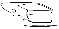 Jaguar F-Type R-Dynamic 2018 - (right) Door+Rear Fender+Side Skirt