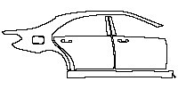 Mercedes-Benz S Class Sedan 2010 - (right) Door+Rear Fender+Side Skirt