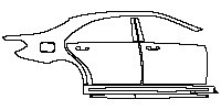 Mercedes-Benz S Class Sedan 2014 - (right) Door+Rear Fender+Side Skirt