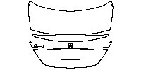 Mercedes-Benz E Class Sedan 2014 - Trunk Lid (with rear spoiler, with EXX0 emblem.)