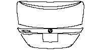 Mercedes-Benz E Class Sedan 2017 - Trunk Lid (with rear spoiler, with EXX0 L emblem.)