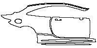 Mercedes-Benz S Class Coupe 2015 - (right) Door+Rear Fender+Side Skirt