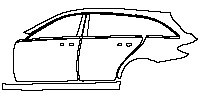 Mercedes-Benz C Class Estate 2015 - (left) Door+B Pillar+Rear Fender+Side Skirt