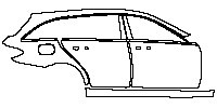 Mercedes-Benz C Class Estate 2015 - (right) Door+B Pillar+Rear Fender+Side Skirt