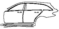 (left) Door+B Pillar+Rear Fender+Side Skirt