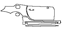 Mercedes-Benz SL Roadster 2016 - (right) Door+Side Skirt+Rear Fender