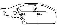 Skoda Octavia (EU) Hatch 2017 - (right) Door+BC Pillar+Rear Fender