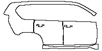 Toyota Prado Exterior 2010 - (right) Door+Rear Fender+Side Skirt (without roof rails)