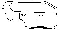 Toyota Prado Exterior 2010 - (right) Door+Rear Fender+Side Skirt (with roof rails)
