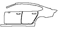 Volvo S90 Standard Wheelbase 2016 - (left) Door+Rear Fender+Side Skirt