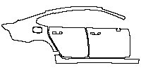 Volvo S90 Standard Wheelbase 2016 - (right) Door+Rear Fender+Side Skirt