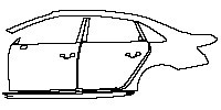 Audi A4 A4L Saloon/Sedan 2017 - (left) Door+BC Pillar+Rear Fender+Side Skirt