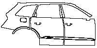 Audi Q7 Base 2016 - (right) Door+B Pillar+Rear Fender+Side Skirt