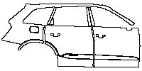 (right) Door+B Pillar+Rear Fender+Side Skirt
