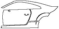 Audi TT TT Coupe 2016 - (left) Door+Rear Fender+Side Skirt