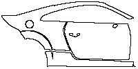 Audi TT TT Coupe 2016 - (right) Door+Rear Fender+Side Skirt